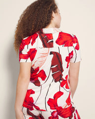 TROPIC LIKE ITS HOT WS - Short Sleeve Notch Collar Pajama Top | Soma