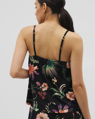 PARADISE PLUMES BLACK - Pajama Cami | Soma