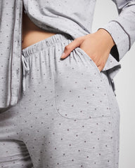 PEACEFUL DOT HEATHER - Ankle Pajama Pant | Soma