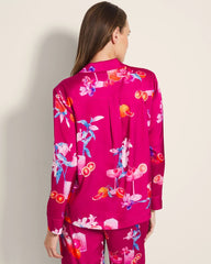 ORANGE YOU GLAD PINK COSM - Long-Sleeve Notch Collar Pajama Top | Soma