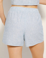 IDYLLIC BLUE CROSSDYE - Pajama Shorts | Soma