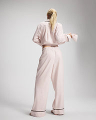 STOCKING STRIPE VERT PINK - Velvet Piped Relaxed Pajama Pant | Soma