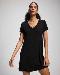 BLACK - Short-Sleeve Sleepshirt | Soma