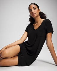BLACK - Short-Sleeve Sleepshirt | Soma