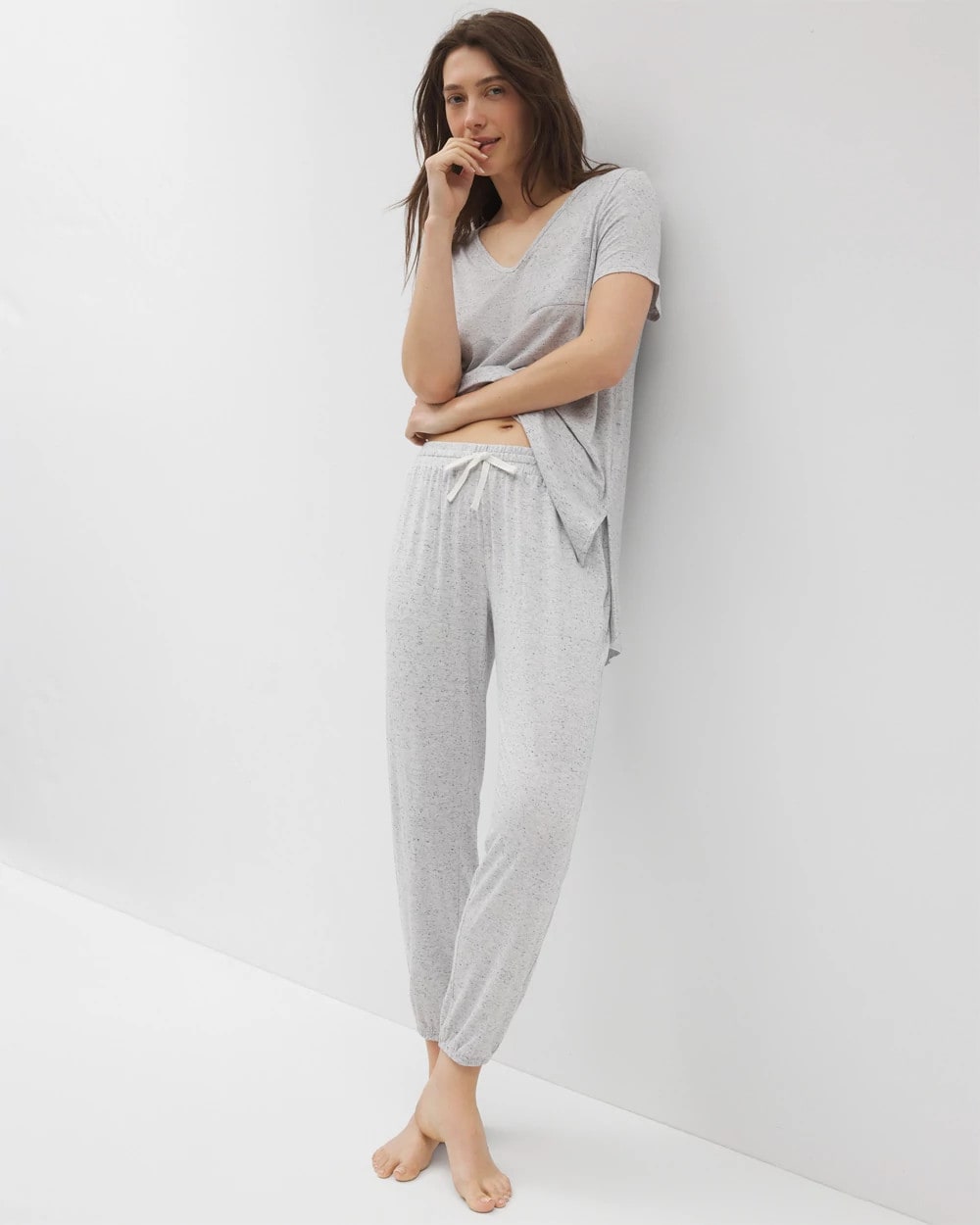 BLUE SLUB - Slub Banded Ankle Pajama Pant | Soma