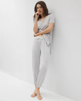 BLUE SLUB - Slub Banded Ankle Pajama Pant | Soma