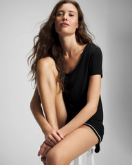BLACK - Short Sleeve Pajama Tee | Soma
