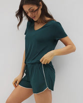 DARK SEA - Solid Piped Pajama Shorts | Soma