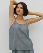 DARK SEA CROSSDYE - Cotton Gauze Pajama Cami | Soma