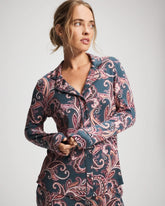 IMPERIAL PAISLEY MD PET - Long-Sleeve Printed Notch Collar Pajama Top | Soma