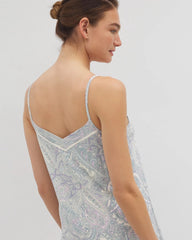 GLOBAL PAISLEY GRAND C - Chemise with Piping | Soma