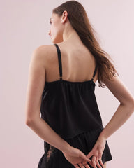 BLACK - Silk Pajama Cami | Soma
