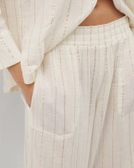CHAMPAGNE STRIPE - Cotton Gauze Pajama Pant | Soma
