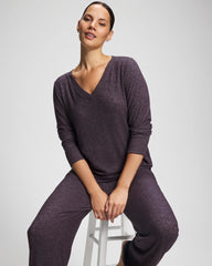 GRAY INK/PEARLED IVORY - Long Sleeve Pajama Tee | Soma