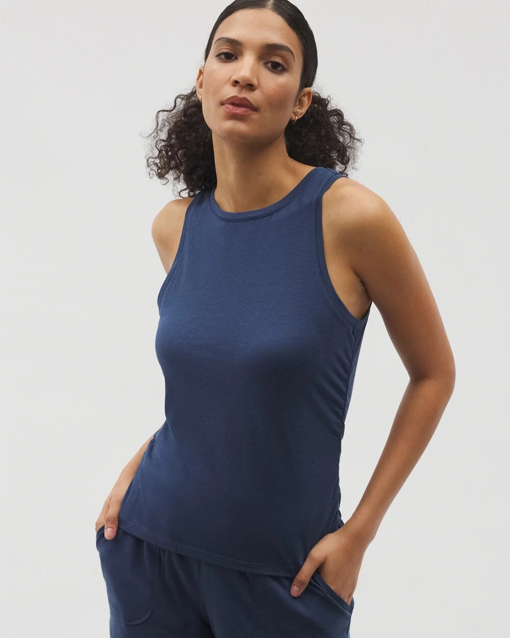 INK BLUE - Ruched Pajama Tank | Soma