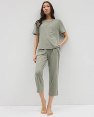 HEATHER HIGHLANDS - Short-Sleeve Pocket Pajama Tee | Soma