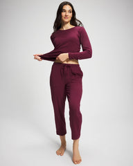 VELVET PLUM - Crop Pajama Pants | Soma