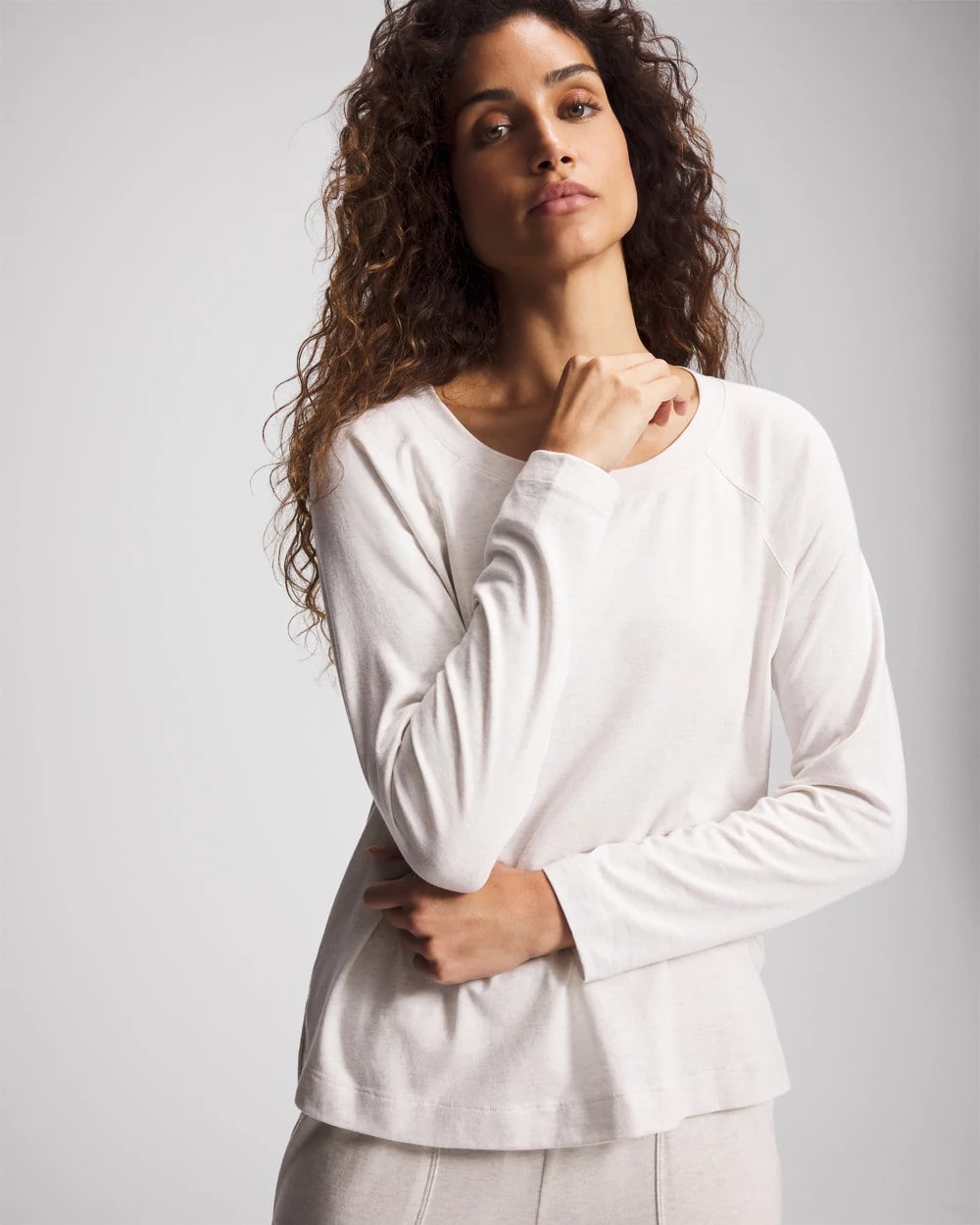 HEATHER CRYSTAL - Most Loved Cotton Long Sleeve Pajama Tee | Soma