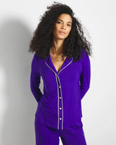 PASSIONFLOWER - Long-Sleeve Notch Collar Pajama Top | Soma