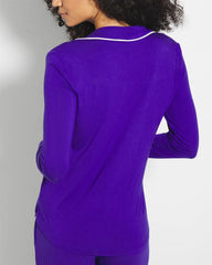 PASSIONFLOWER - Long-Sleeve Notch Collar Pajama Top | Soma