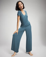 TAPESTRY - Lightweight Rib Knit Short Sleeve Pajama Tee | Soma