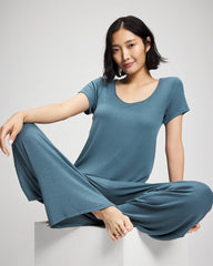 TAPESTRY - Lightweight Rib Knit Wide Leg Pajama Pants | Soma