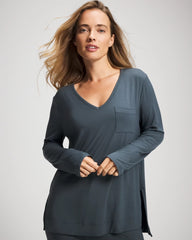 PETROL - Long Sleeve Pajama Tee | Soma