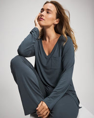 PETROL - Long Sleeve Pajama Tee | Soma