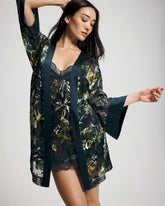 FERN FANTASY DARK HARBOUR - Soma’s Sexiest Silk Burnout Robe | Soma