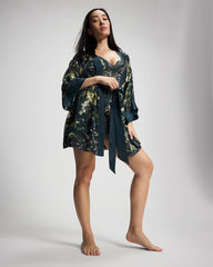 FERN FANTASY DARK HARBOUR - Soma’s Sexiest Silk Burnout Robe | Soma