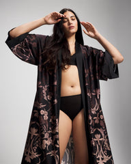 SAVANNA DAMASK BDR - Long Robe | Soma