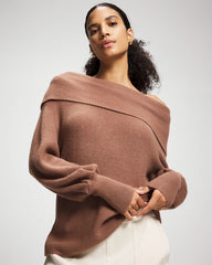 CARDAMOM - Premier Knit off the Shoulder Sweater | Soma
