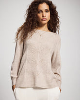 HEATHER SHELL - Shimmer Cable Knit Sweater | Soma