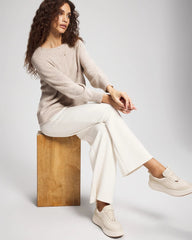 HEATHER SHELL - Shimmer Cable Knit Sweater | Soma