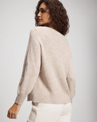 HEATHER SHELL - Shimmer Cable Knit Sweater | Soma