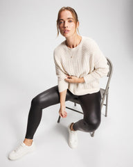 PARCHMENT - Mix Stitch Crew Neck Sweater | Soma