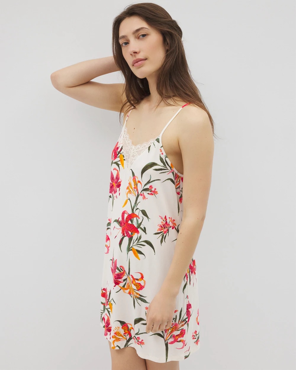 LE TIGRE FLORA CHAMPAGNE - Lace Trim Chemise | Soma