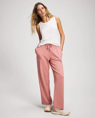 CINDER ROSE - Essential Terry Straight Leg Pants | Soma