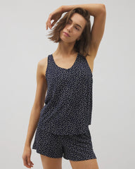 DOT OBSESSED NAVY - Printed V-Neck Pajama Tank | Soma