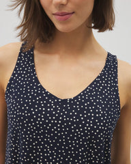 DOT OBSESSED NAVY - Printed V-Neck Pajama Tank | Soma