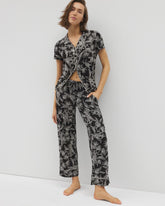 PLUMERIA BLOOMS BLK CH - Printed Pajama Pants | Soma