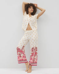 KASHMIR PAISLEY PLCD CH - Cropped Pajama Pants | Soma