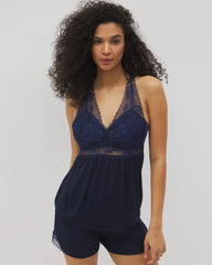 NIGHTFALL NAVY - Soft Support Lace Pajama Cami | Soma