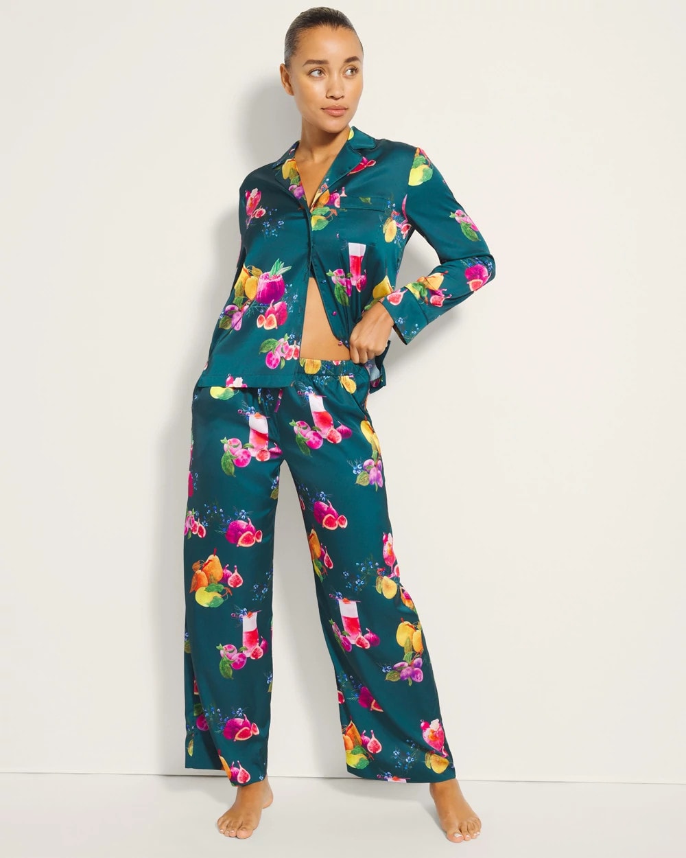 GETTIN FIGGY WITH IT TEAL - Piped Pajama Pant | Soma