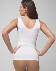 WHITE - Mid-Level Shaping Seamless Reversible 2-Way Tank | Soma