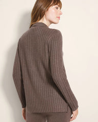HEATHER COCOA - Button-Up Sweater | Soma