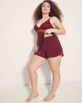 VERMILLION - Lace Trim Pajama Shorts | Soma