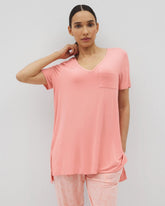 PALOMA GLOW - Short Sleeve Pajama Tunic Tee | Soma