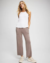 HEATHER FAWN - Premier Knit Sweater Wide Leg Pant | Soma