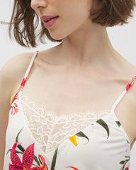 LE TIGRE FLORA CHAMPAGNE - Lace Trim Pajama Cami | Soma